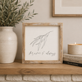 8" Reversible Wood Frame Sign - Forever/Love | White and Gray
