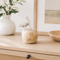 4" Mango Wood Shape - Apple | Silver