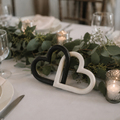 9" Wood Chunky Chain - Hearts | Black and White | You and Me Collection