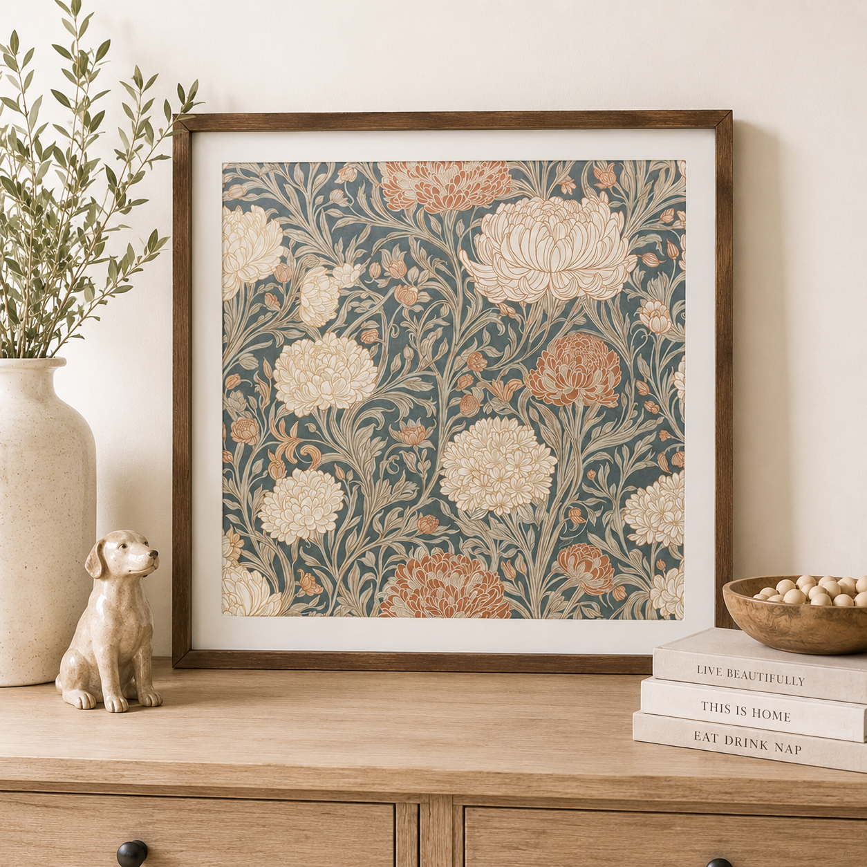 24" Reversible Wood Frame Sign - Floral | Multicolor | Gileadensis Collection