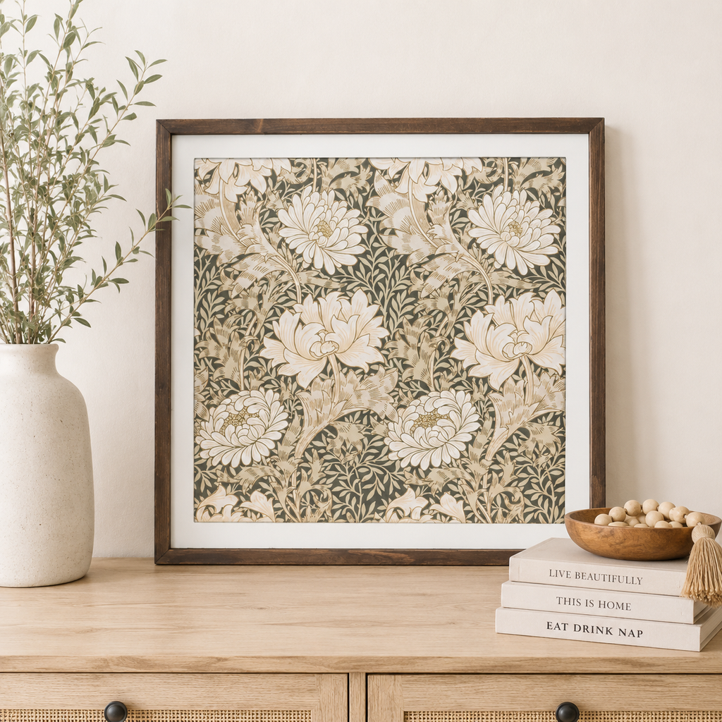 24" Reversible Wood Frame Sign - Floral | Multicolor | Gileadensis Collection