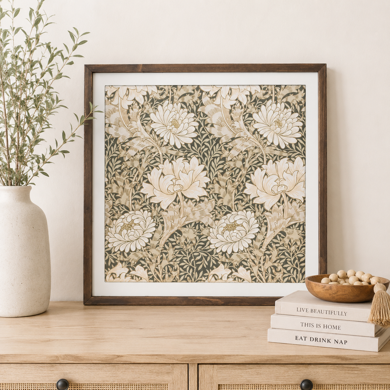 24" Reversible Wood Frame Sign - Floral | Multicolor | Gileadensis Collection