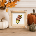 7" Reversible Wood Frame Sign - Berry/Acorn | Multicolor
