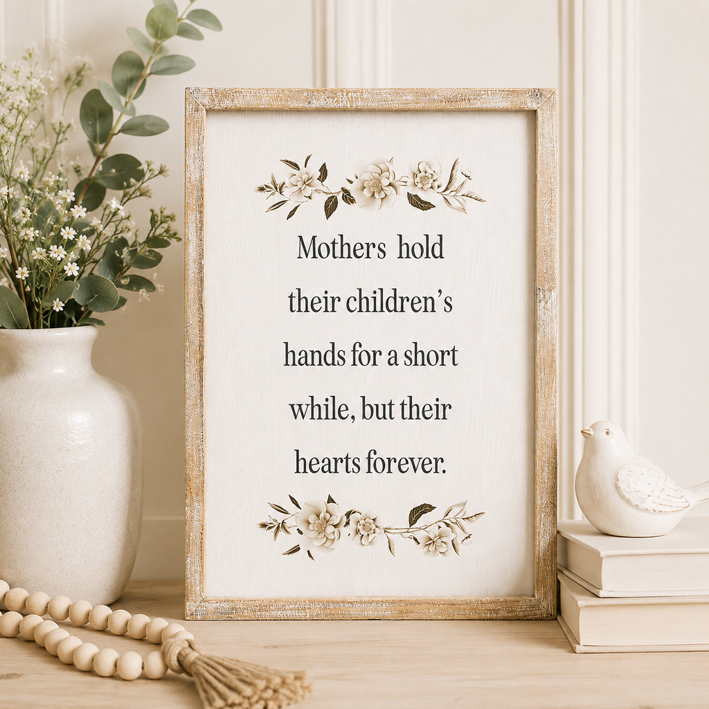14" x 19" Reversible Wood Frame Sign - Mom Quotes/Forever | Multicolor | Mother's Day Collection