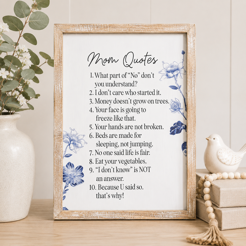 14" x 19" Reversible Wood Frame Sign - Mom Quotes/Forever | Multicolor | Mother's Day Collection