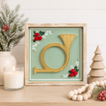 10" Reversible Wood Frame Sign - Horn/Bless Our Home | Multicolor