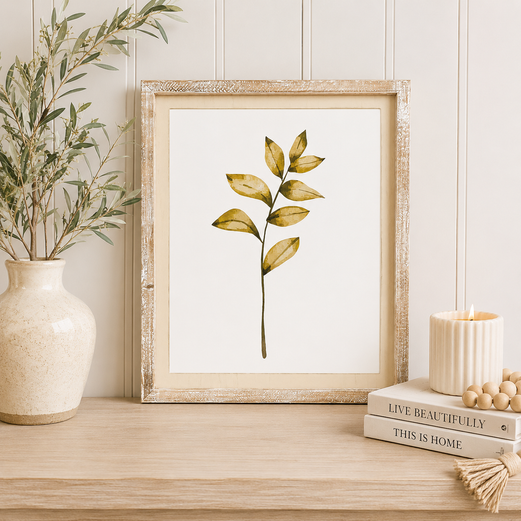 16" x 19" Reversible Wood Frame Sign - Pinetree/Leaves | Multicolor