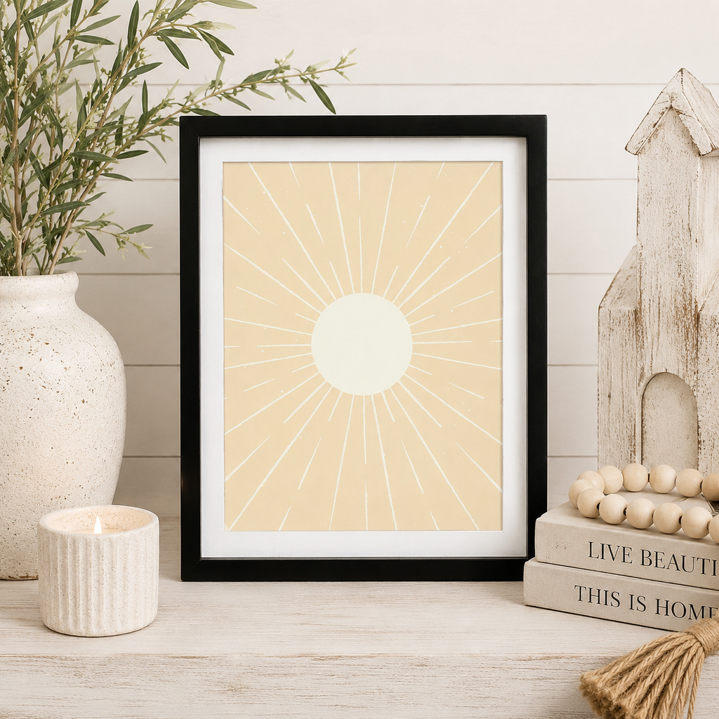 10" x 13" Reversible Wood Frame Sign - Believe/Sun | Multicolor