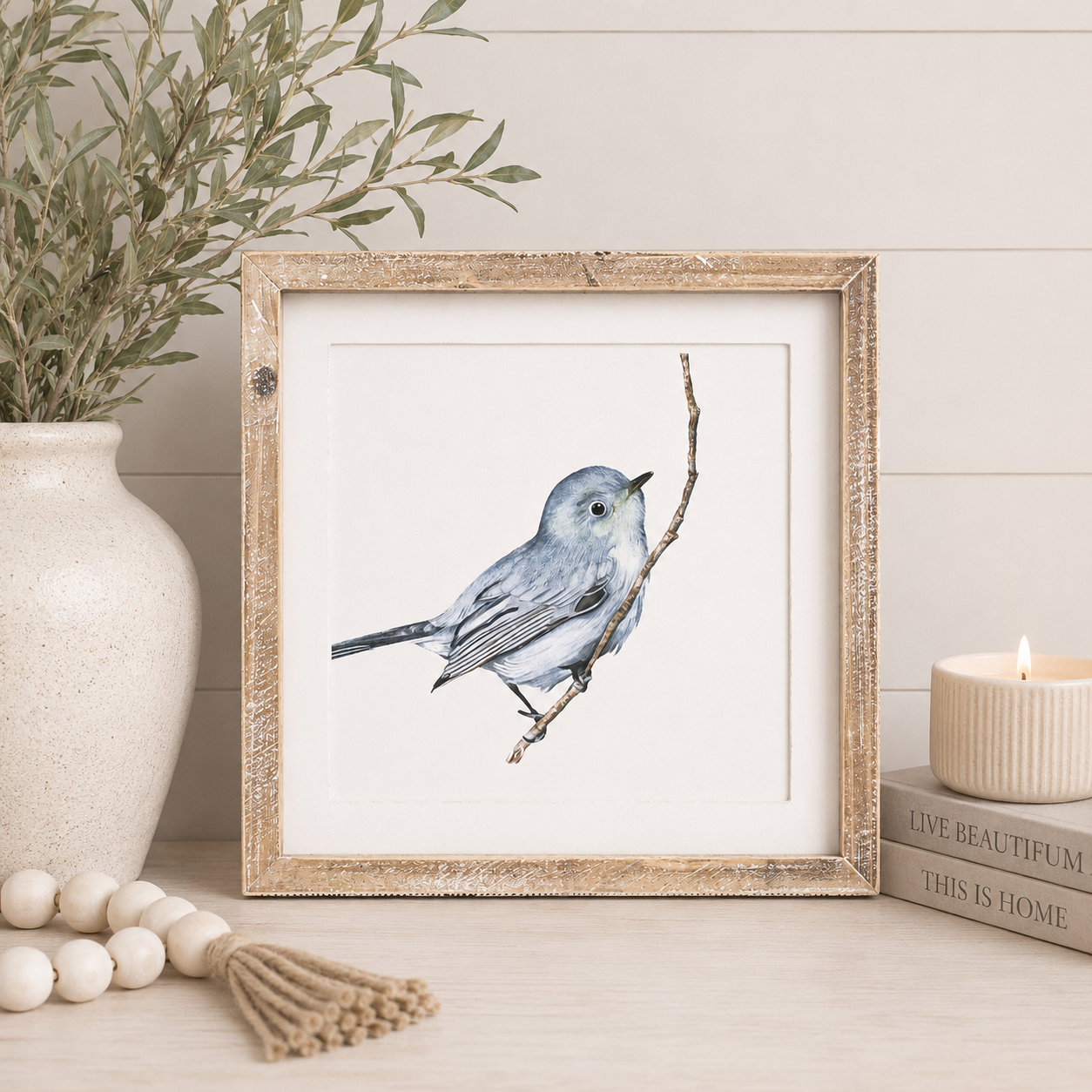 13" Reversible Wood Frame Sign - Horse/Bird | Multicolor