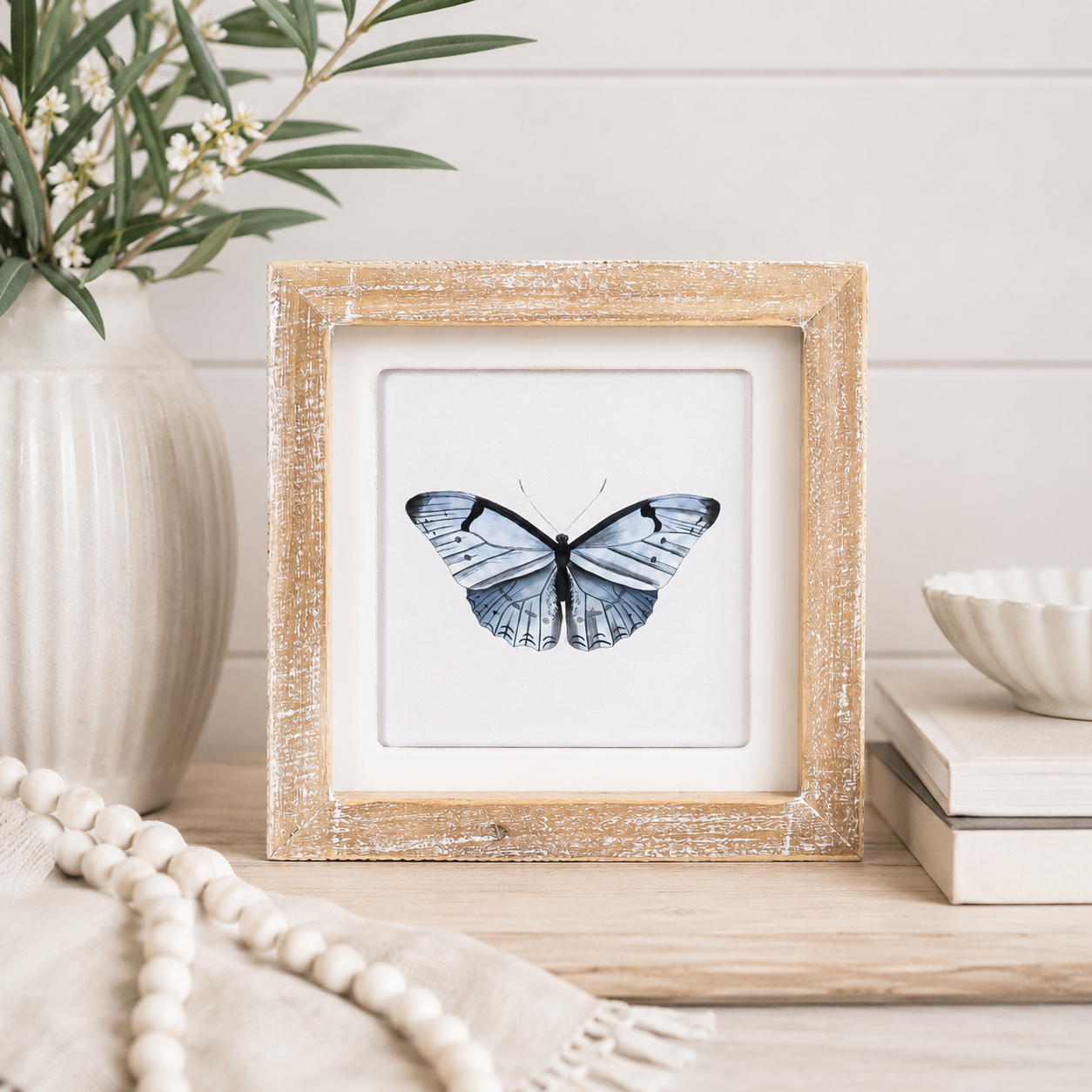 8" Reversible Wood Frame Sign - Dragonfly/Butterfly | Multicolor
