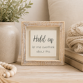 5" Wood Frame Sign - Overthink | White and Gray