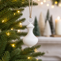 5" Wood Cutout Ornament - Mushroom | White