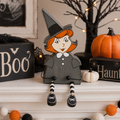 8" Reversible Chunky Wood Shape with Beads - Witch | Sweet and Spooky Collection