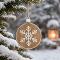 10" Reversible Wood Ornament - Snowflake