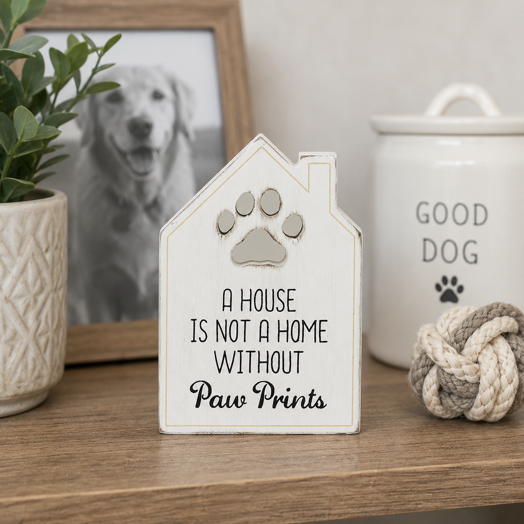 5" Reversible Chunky Wood Shape - Pet Lover | Fur Babies Collection