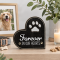 4" Reversible Chunky Wood Shape - Pet Heart | Fur Babies Collection