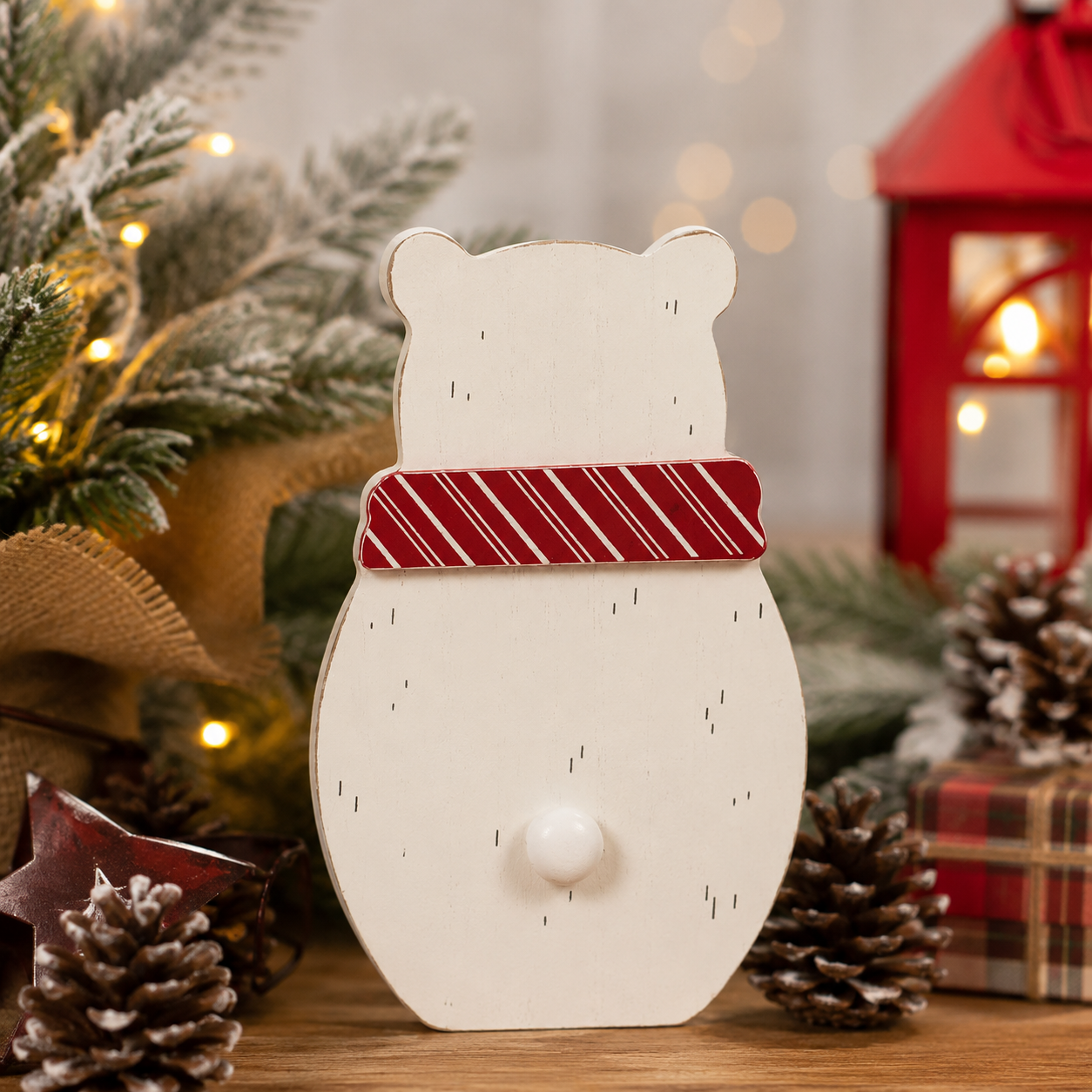 6" Chunky Wood Shape - Polar Bear