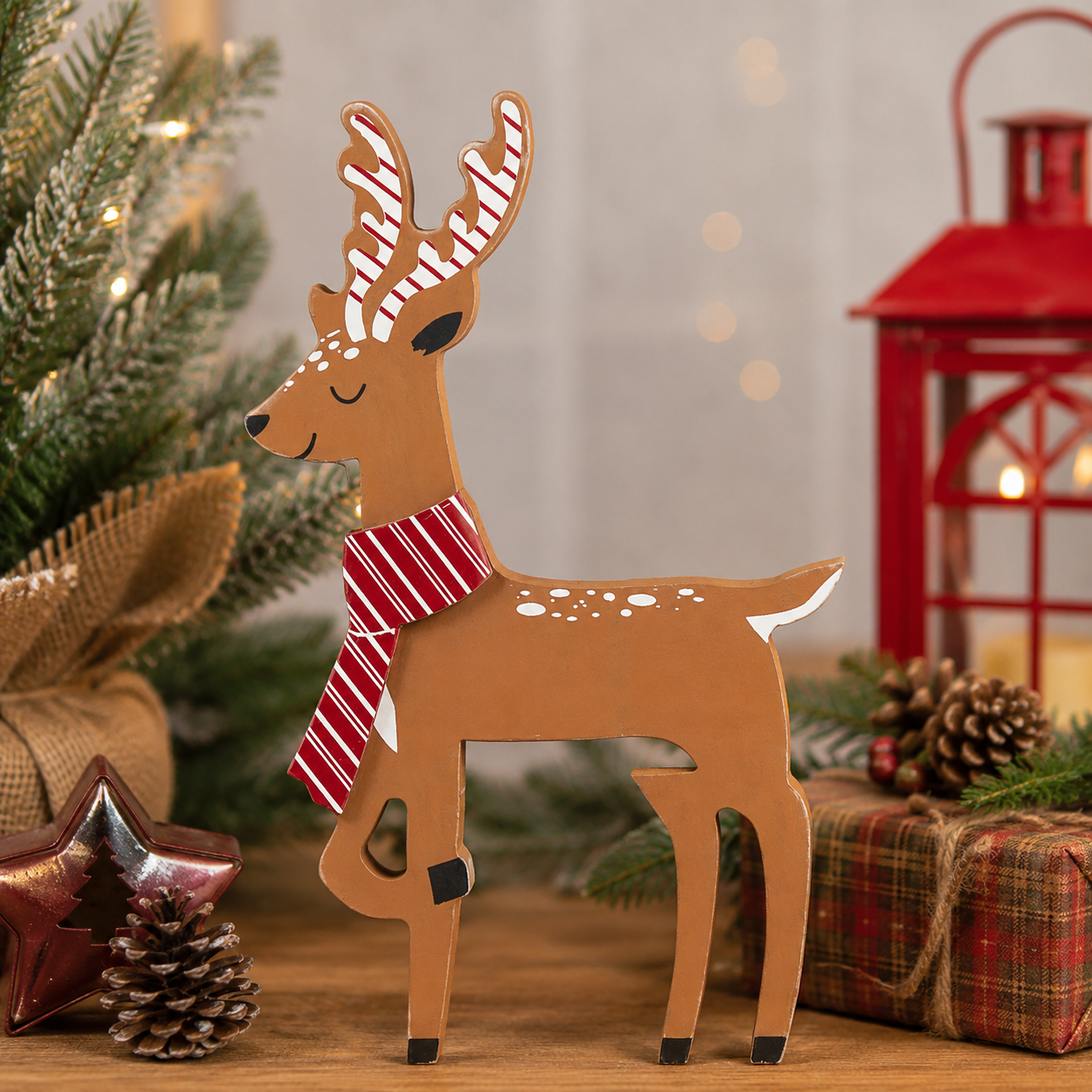 7" Chunky Wood Shape - Reindeer