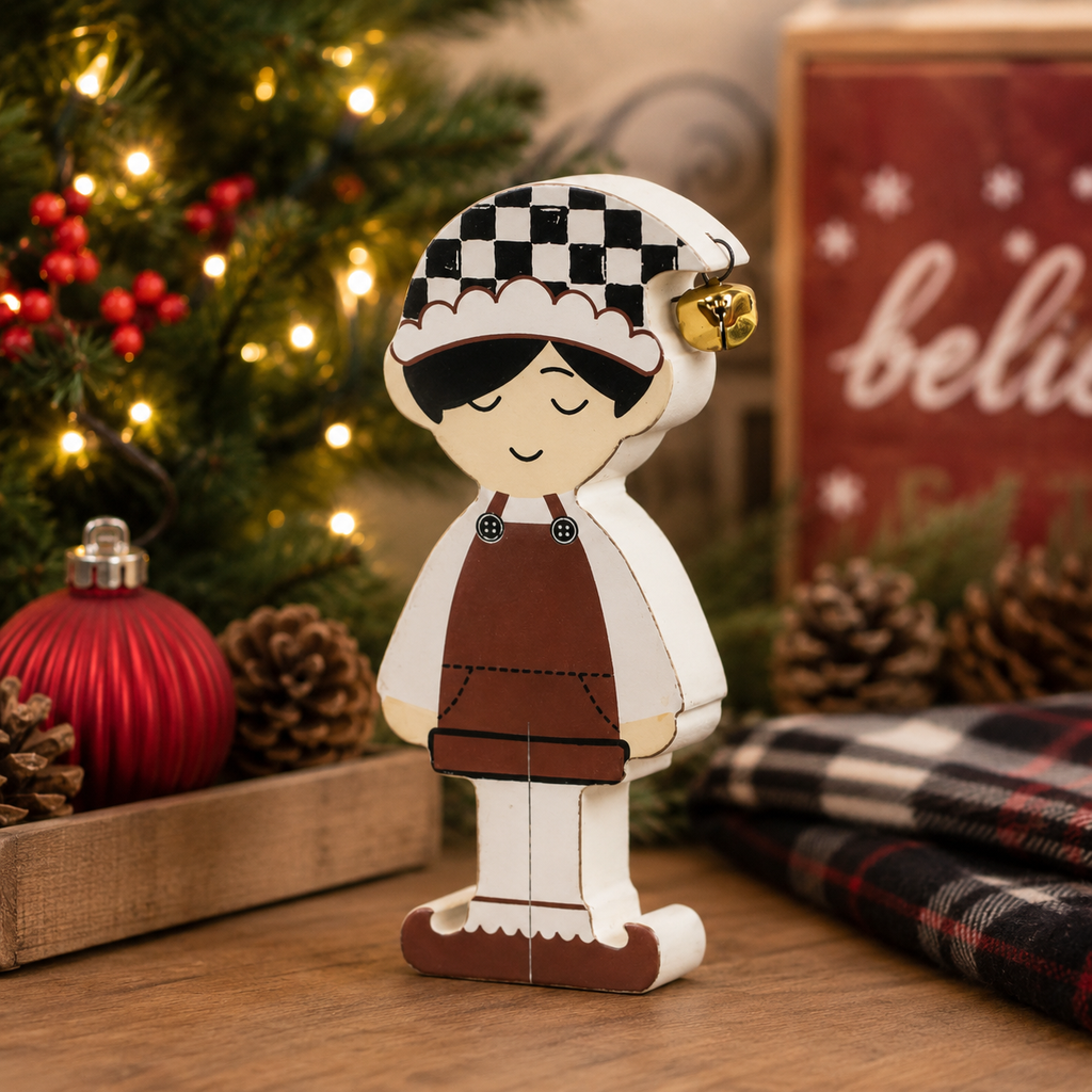 6" Chunky Wood Shape - Boy Elf