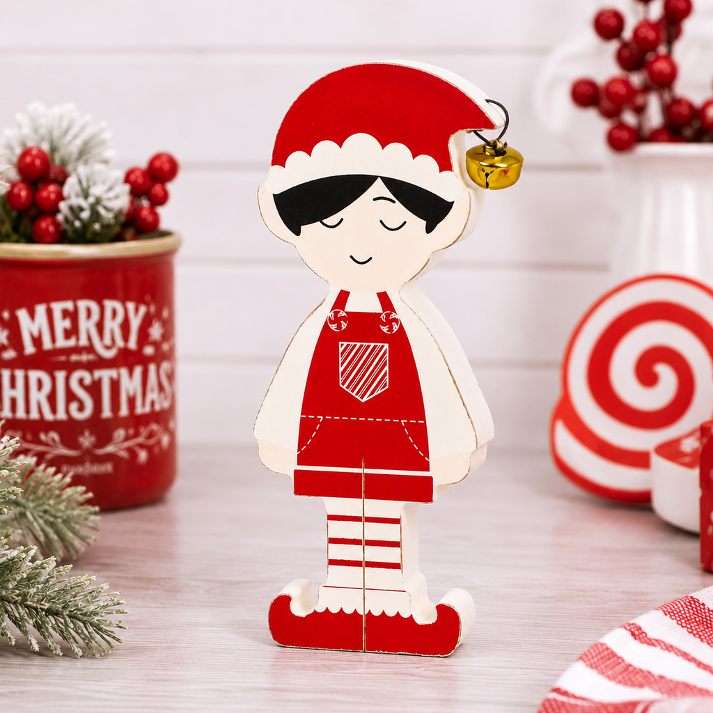 6" Chunky Wood Shape - Boy Elf