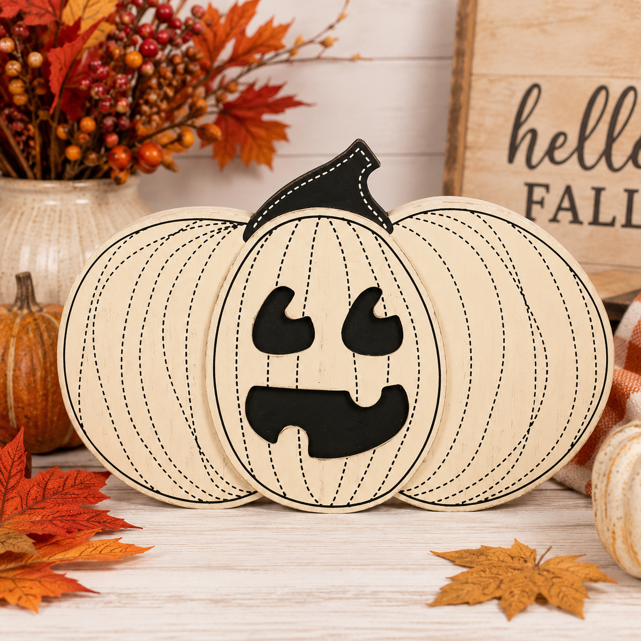 10" Chunky Wood Shape - Jack-O'-Lantern