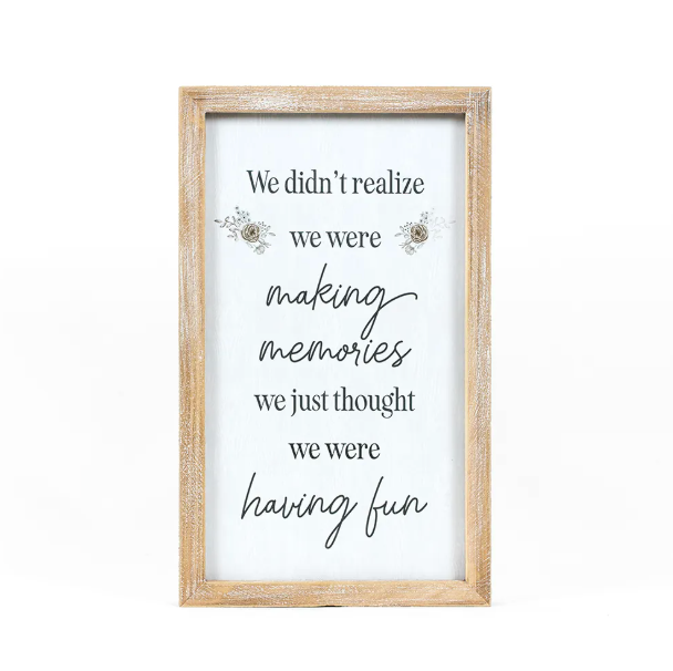 9" x 16" Reversible Wood Frame Sign - Love You Mom/Memories | Multicolor | Mother's Day Collection